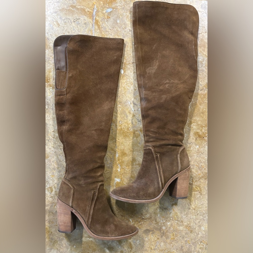 Vince Camuto, Brown Suede, Over Knee Boots, US Size 9